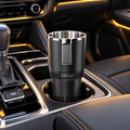 Black 12V car drink warmer and cooler installed in a centre console