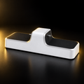 White dual controller charging dock with side charging connectors