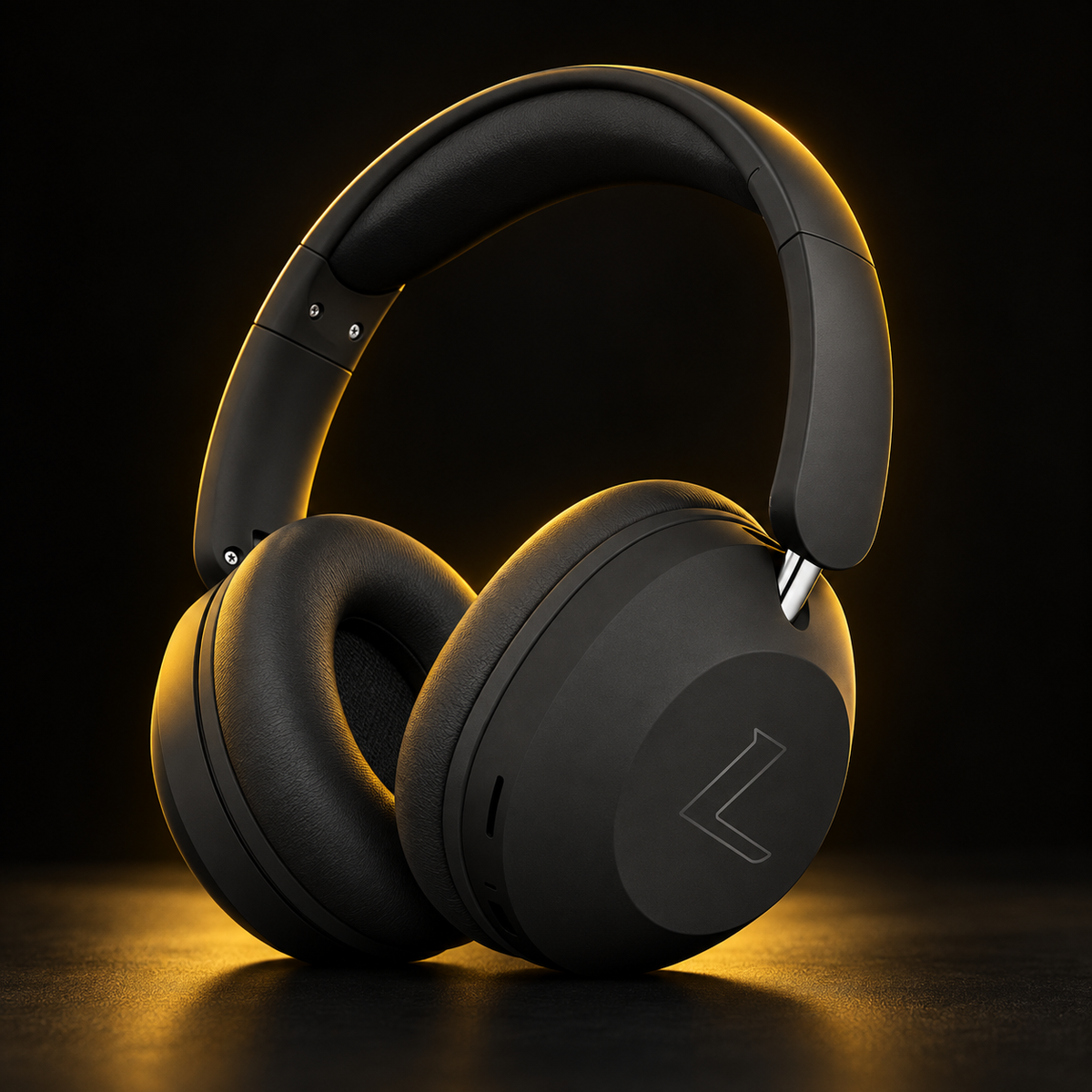 Black SY-T4 wireless over-ear headphones